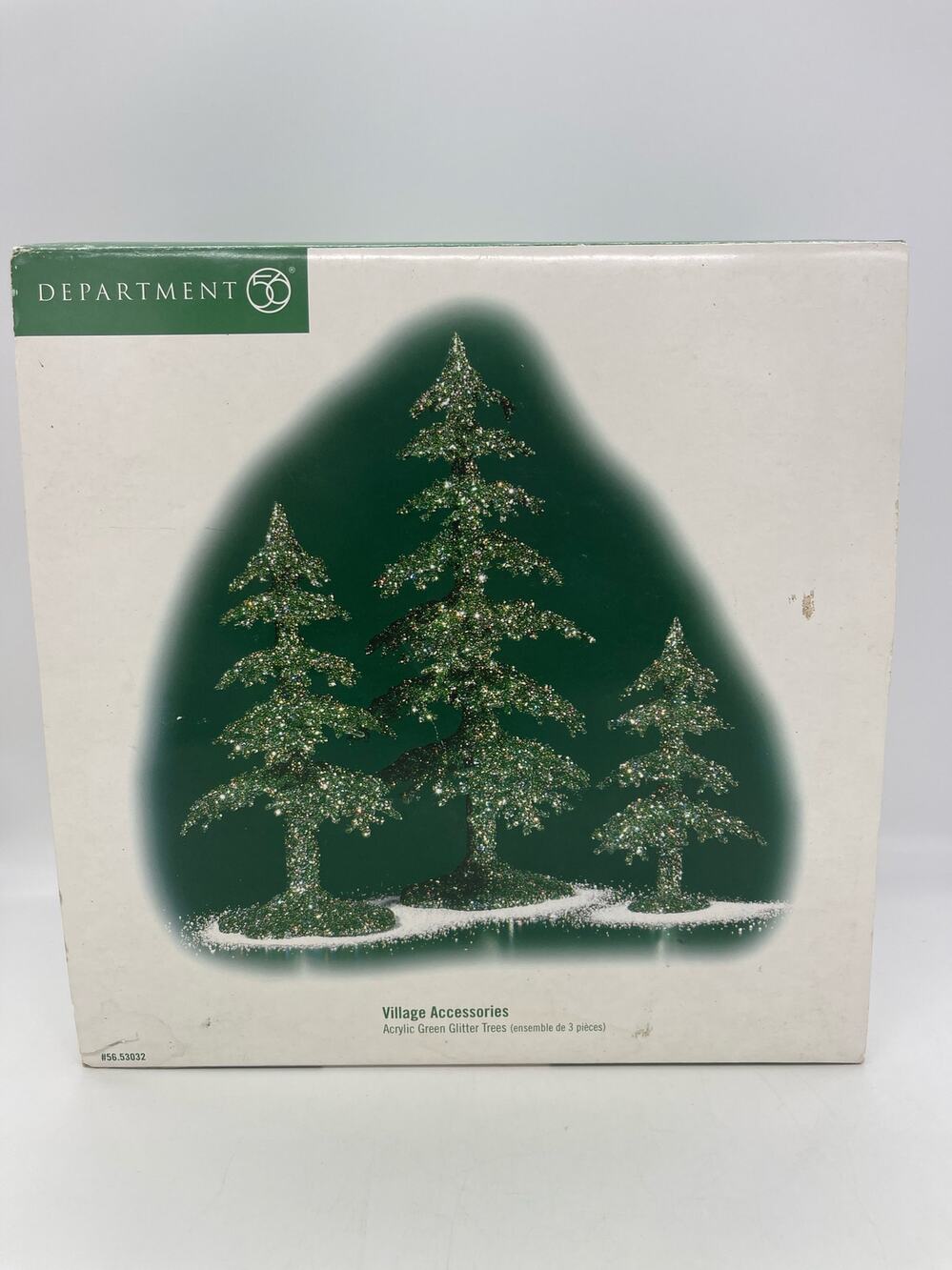 Department 56 Acrylic Green Glitter Trees